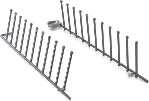 Indaplovės BOSCH/SIEMENS vidurinio krepšio laikikliai. INSERT FOLDING THORN, DARK GREY, UPPER BASKET, FRONT