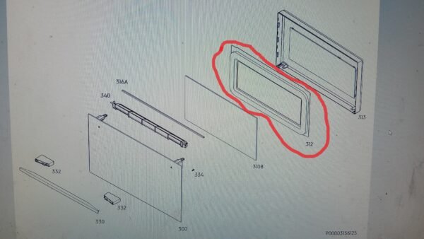 Orkaitės ELECTROLUX / AEG vidinis stiklas. - Image 3