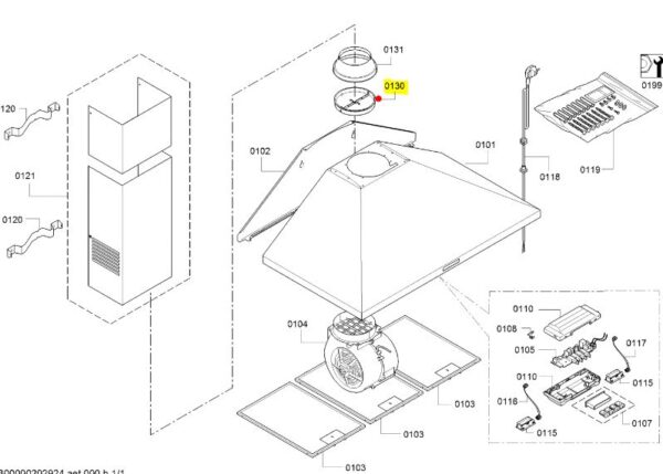 Gartraukio BOSCH/SIEMENS oro sklendė. ONE-WAY FLAP NOMINAL WIDTH 150MM - Image 3