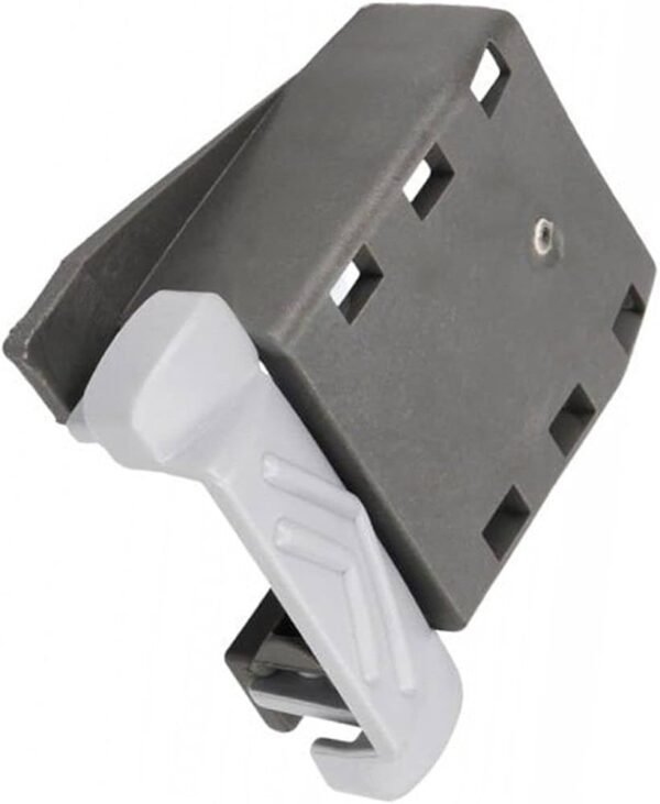 Indaplovės WHIRLPOOL/INDESIT bėgelio priekinis laikiklis.CAP RAIL FRONT SWINGING GREY IK