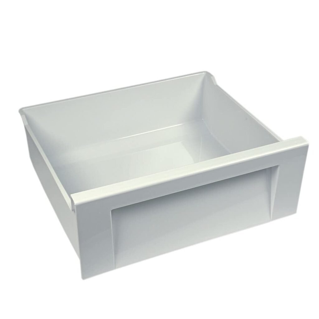 Šaldytuvo WHIRLPOOL/INDESIT,SMEG viršutinis šaldiklio stalčius,410x360x160mm,orig. Buitinių šaldytuvų laikikliai, stalčiai, lentynos ir kitos plastmasinės detalės