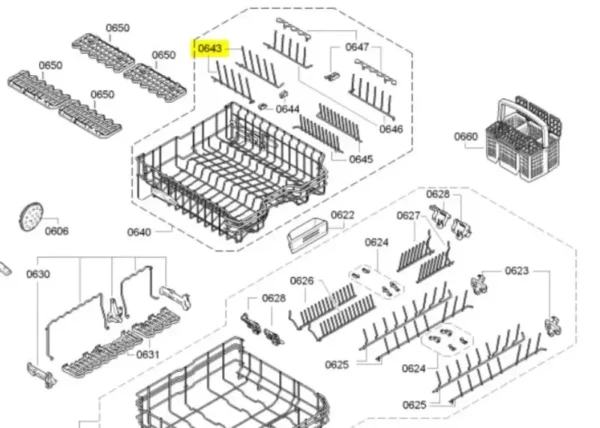 Indaplovės BOSCH/SIEMENS grotelių komplektas - Image 2