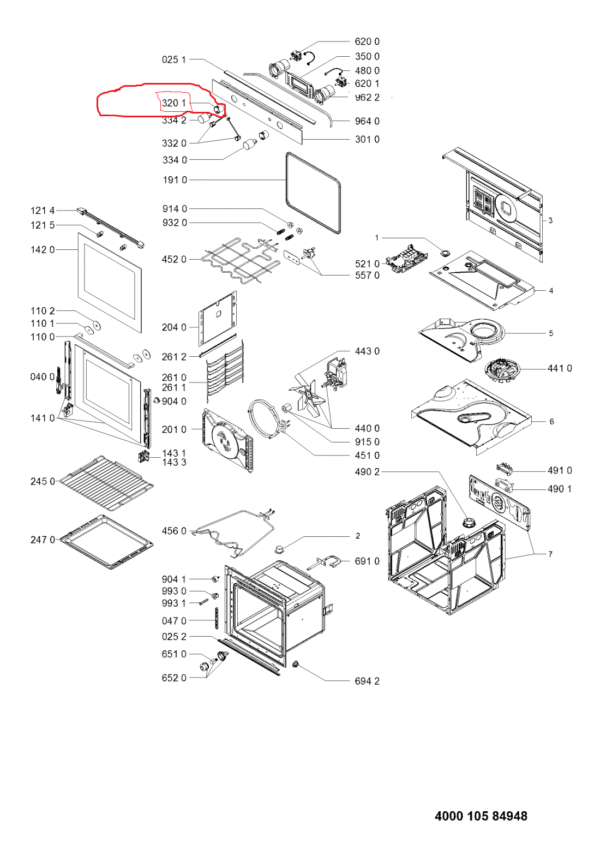 Orkaitės WHIRLPOOL/INDESIT rankenėlės korpusas - Image 2