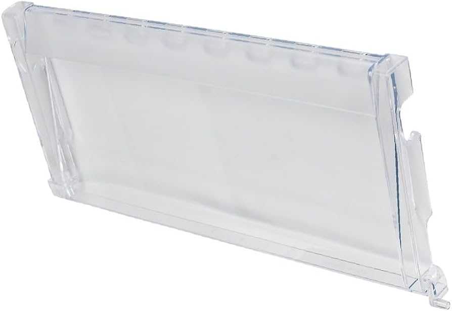 Šaldiklio WHIRLPOOL/INDESIT viršutinė ,antra nuo viršaus atverčiama panelė ,durelės,450 mm x 205 mm x 28 mm,orig. Buitinių šaldytuvų laikikliai, stalčiai, lentynos ir kitos plastmasinės detalės