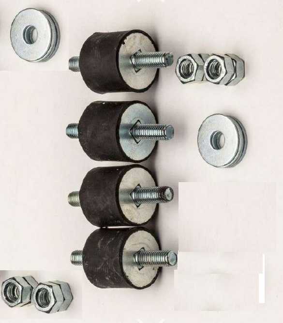 Oro kondicionieriaus vibracijos slopintuvai, guminis, D=30mm x H=25mm, M8x18mm, M=50KG Pramoninių šaldytuvų prapučiami kondensatoriai ir kiti priedai