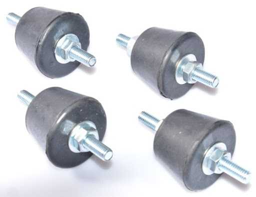 Oro kondicionieriaus vibracijos slopintuvai, guminis, D=44x34mm x H=31mm, M8x18mm, M=160KG Pramoninių šaldytuvų prapučiami kondensatoriai ir kiti priedai