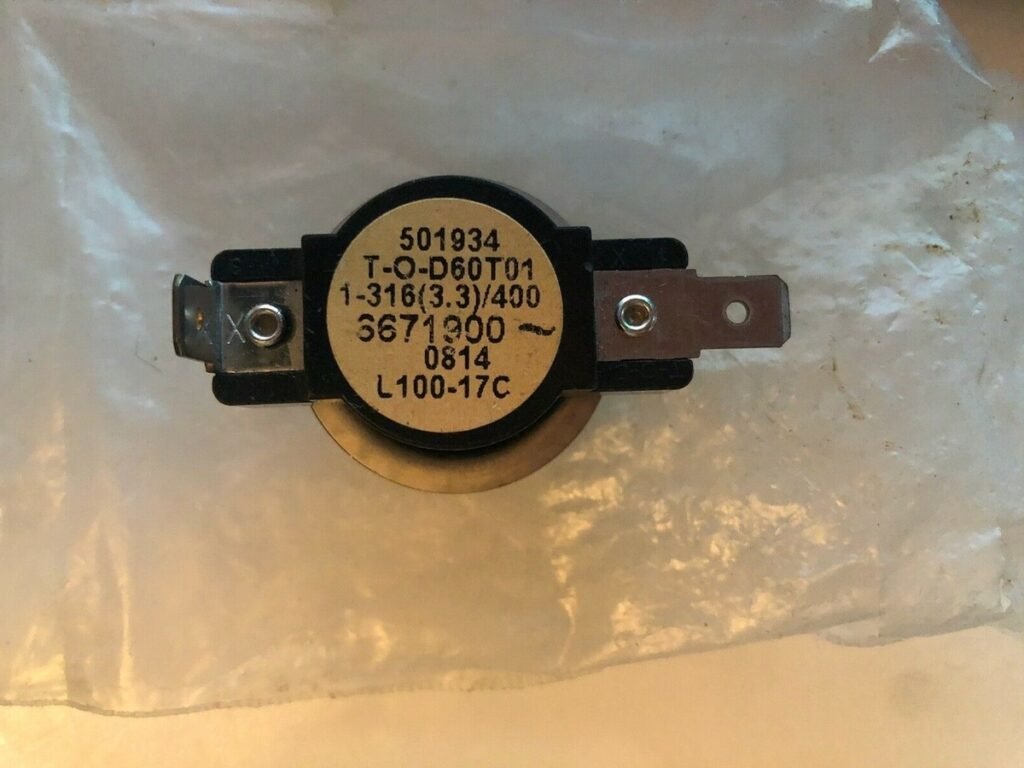 Temperatūrinis daviklis (termostatas) džiovyklei MIELE, 100 ºC, orig. Thermostat 60T01-501934 100°C Džiovyklių termodavikliai ir temperatūrinės apsaugos