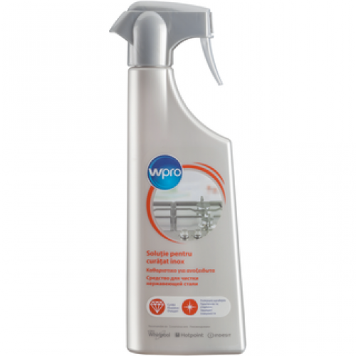 Nerūdijančio plieno paviršių valiklis purškiamas WHILPOOL, INDESIT WPRO 500ml Nerūdijančio plieno paviršių valiklis purškiamas WHILPOOL, INDESIT WPRO 500ml Buitinės technikos cheminės priežiūros medžiagos Tepalas ir kt