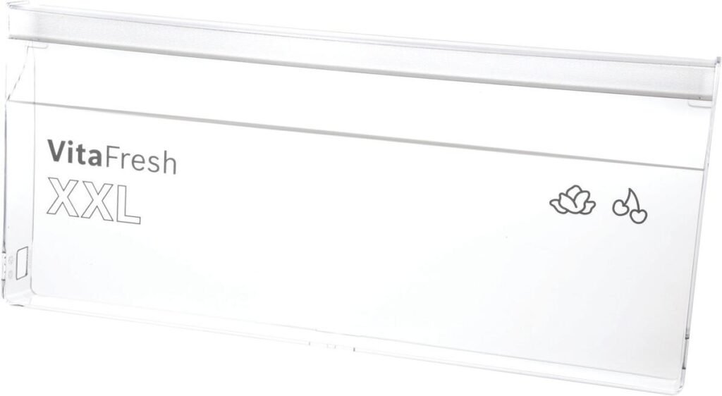 Šaldytyvo BOSCH/SIEMENS vidurinio,apatinio stalčiaus priekinė sienėlė ,orig. Buitinių šaldytuvų laikikliai, stalčiai, lentynos ir kitos plastmasinės detalės