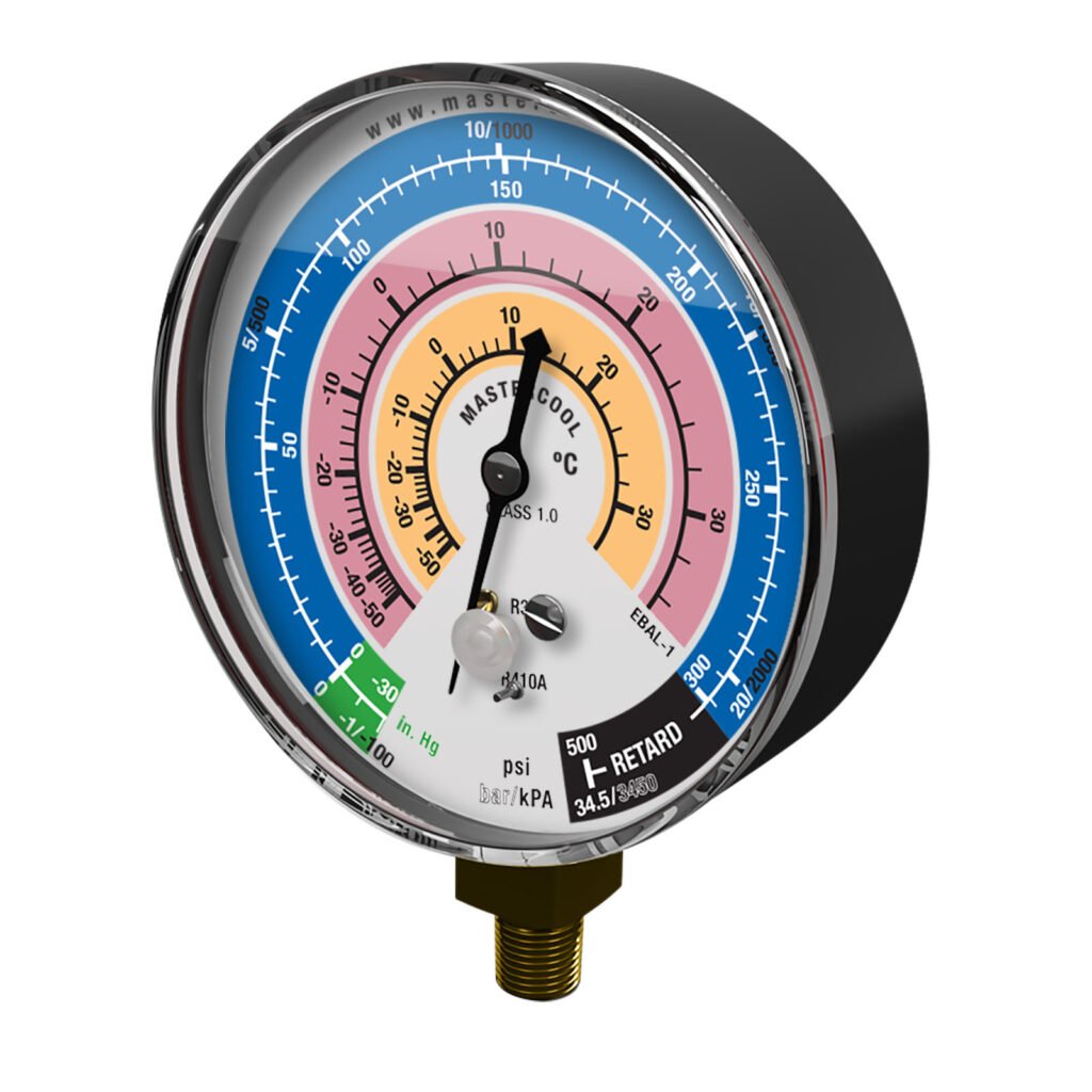 Manometras R410A, R32, 80mm, EBAL1, EBAL-1LP Įrankiai, cheminės priežiūros medžiagos Barzdaskučių dalys ir kita įranga