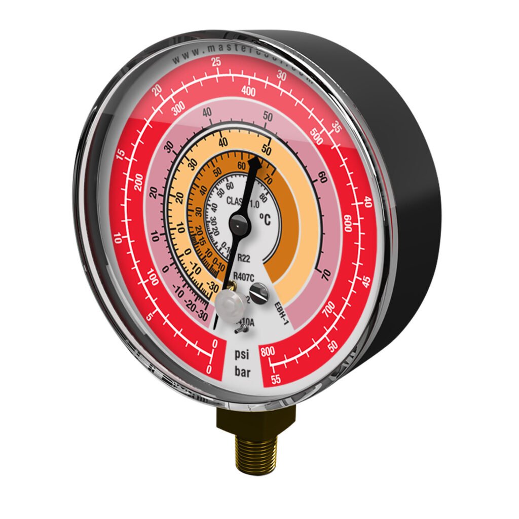 Manometras R410A, R32, 80mm, EBAH1, EBAH-1HP Įrankiai, cheminės priežiūros medžiagos Barzdaskučių dalys ir kita įranga